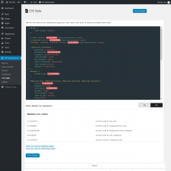 Page screenshot: WP Maintenance &rarr; CSS Style