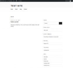 Page screenshot: Test site – Just another WordPress site