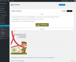 Page screenshot: WP Maintenance &rarr; CountDown