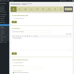 Page screenshot: WP Maintenance
