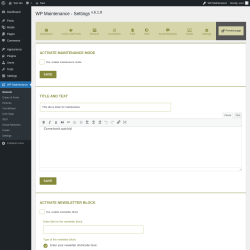 Page screenshot: WP Maintenance
