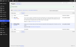 Page screenshot: Plugins &lsaquo; Test site &mdash; WordPress