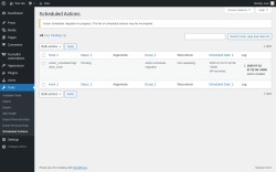 Page screenshot: Tools → Scheduled Actions