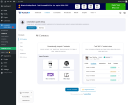 Page screenshot: FunnelKit Automations 1 → Contacts