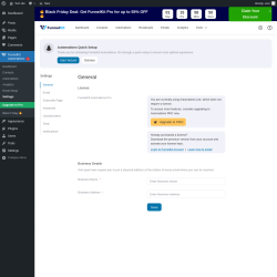 Page screenshot: FunnelKit Automations 1 → Settings