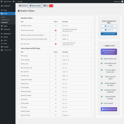 Page screenshot: Media → EasyMedia → 
                                                    
                                                System Status                    
