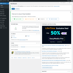 Page screenshot: Dashboard ‹ Test site — WordPress