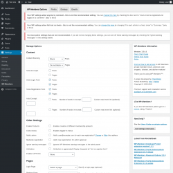 Page screenshot: Settings → WP-Members