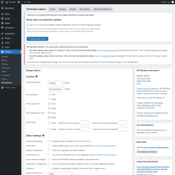 Page screenshot: Settings → WP-Members