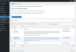 Page screenshot: Plugins ‹ Test site — WordPress