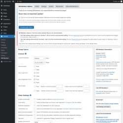 Page screenshot: Settings → WP-Members
