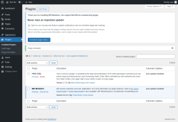 Page screenshot: Plugins ‹ Test site — WordPress
