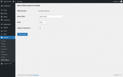 Page screenshot: Settings → Menu effects