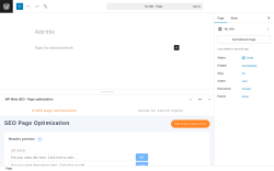 Page screenshot: Add Page ‹ Test site — WordPress