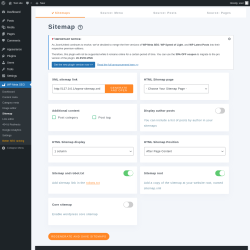 Page screenshot: WP Meta SEO → Sitemap