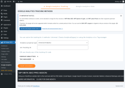 Page screenshot: WP Meta SEO → Google Analytics