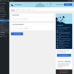 Page screenshot: Tools &rarr; WP Migrate