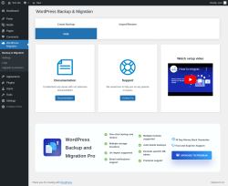 Page screenshot: WordPress Migration → Help