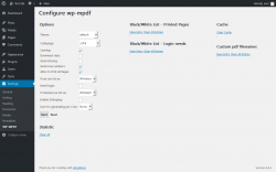 Page screenshot: Settings → WP-MPDF