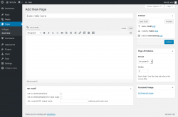 Page screenshot: Add New Page ‹ Test site — WordPress