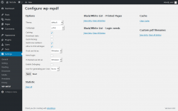 Page screenshot: Settings  → WP-MPDF