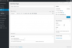 Page screenshot: Add New Page ‹ Test site — WordPress