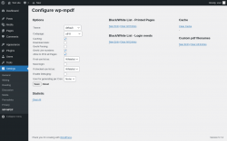 Page screenshot: Settings → WP-MPDF