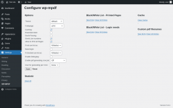 Page screenshot: Settings → WP-MPDF