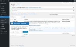 Page screenshot: Plugins ‹ Test site — WordPress