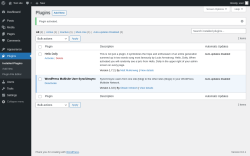 Page screenshot: Plugins &lsaquo; Test site &mdash; WordPress