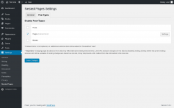 Page screenshot: Settings &rarr; Nested Pages &rarr; 
			Post Types		