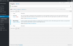 Page screenshot: Plugins &lsaquo; Test site &mdash; WordPress