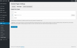 Page screenshot: Settings &rarr; Nested Pages &rarr; 
			Post Types		