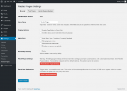 Page screenshot: Settings &rarr; Nested Pages