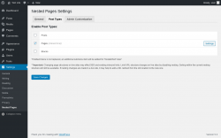 Page screenshot: Settings &rarr; Nested Pages &rarr; 
			Post Types		
