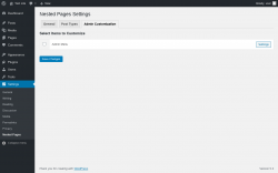 Page screenshot: Settings &rarr; Nested Pages &rarr; 
			Admin Customization		