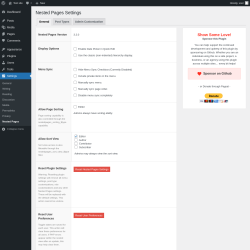 Page screenshot: Settings &rarr; Nested Pages