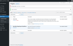 Page screenshot: Plugins ‹ Test site — WordPress
