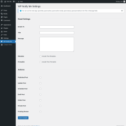 Page screenshot: WP Notify Me