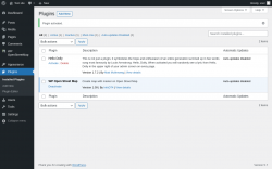 Page screenshot: Plugins &lsaquo; Test site &mdash; WordPress