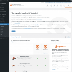 Page screenshot: WP-Optimize &rarr; Premium Upgrade