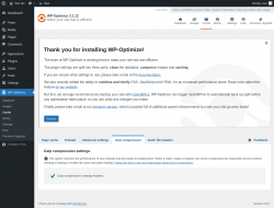 Page screenshot: WP-Optimize &rarr; Cache &rarr; 
				Gzip compression
	