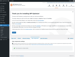 Page screenshot: WP-Optimize &rarr; Cache &rarr; 
				Gzip compression
	