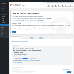Page screenshot: WP-Optimize &rarr; Images