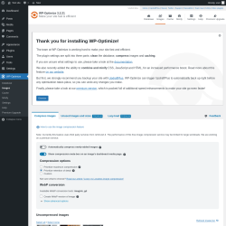 Page screenshot: WP-Optimize &rarr; Images
