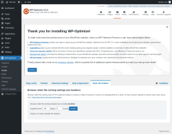 Page screenshot: WP-Optimize → Cache → 
				Static file headers
	
