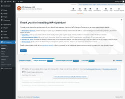 Page screenshot: WP-Optimize → Images → 
				Images dimensionsPremium
	