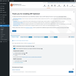 Page screenshot: WP-Optimize → Images