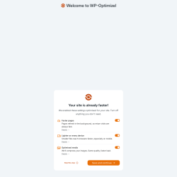 Page screenshot: WP-Optimize &rarr; Settings