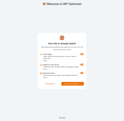Page screenshot: WP-Optimize &rarr; Cache
